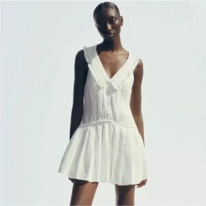 Zara White/Cream Mini Dress